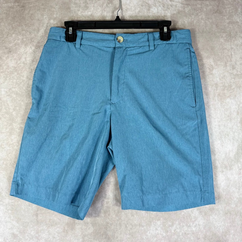 Tailorbyrd Shorts Mens‎ 30 Blue Performance Stretch Heathered Flat Front Golf